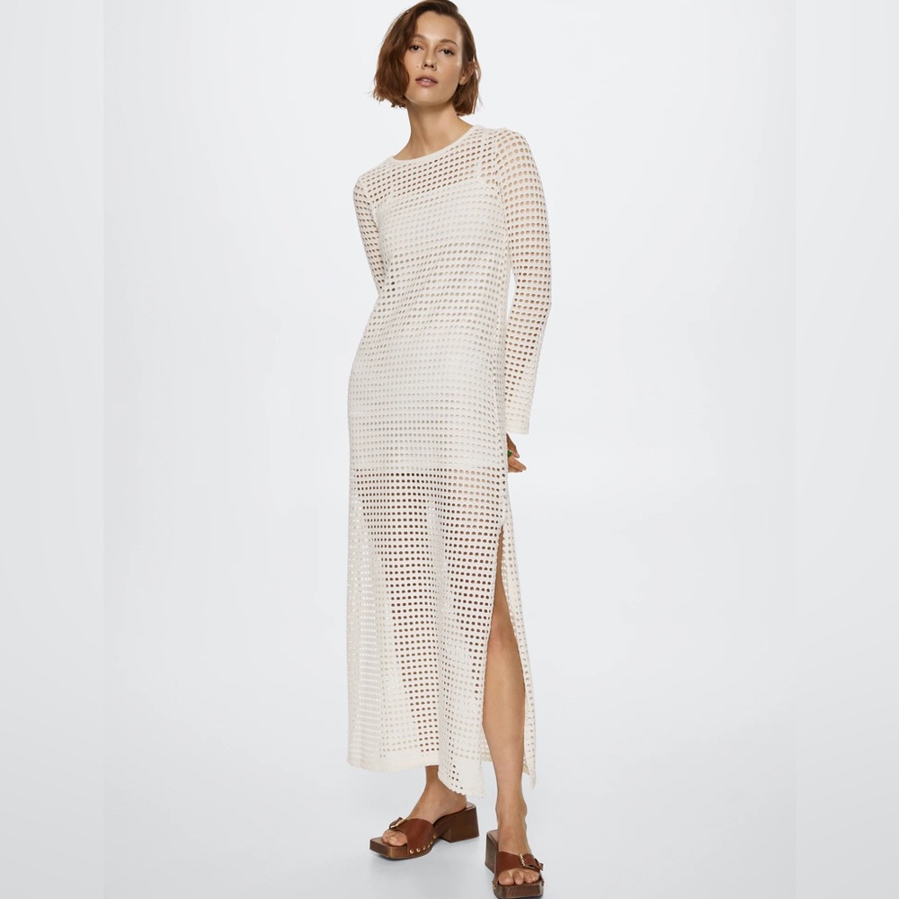 Mango OPENWORK COTTON DRESS Size‎ US 0